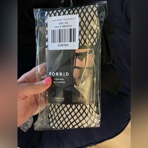 Brand New Unopened Torrid Thigh High Faux Garter Size 3/4x